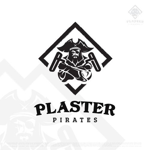 Pirate logo with the title 'Plaster Pirates'