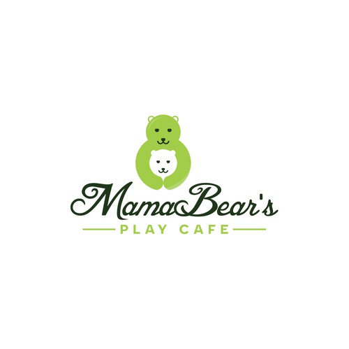 Mama design with the title 'Mama Bear's Play Cafe Logo'