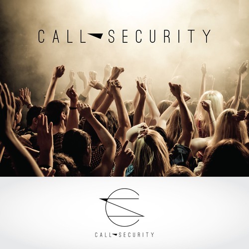 Rolling stone logo with the title 'Logo design for "Call Security"'
