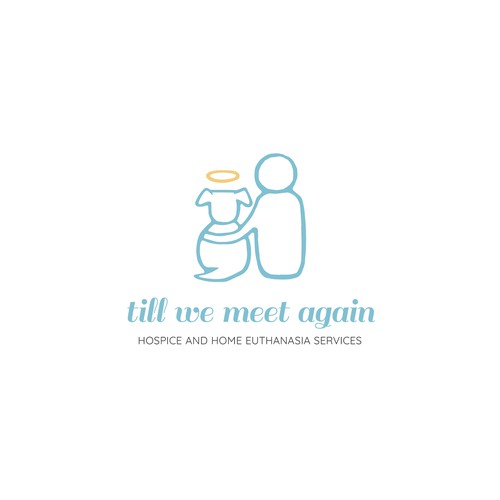 Angel brand with the title 'Compassionate logo for pet euthanasia services'