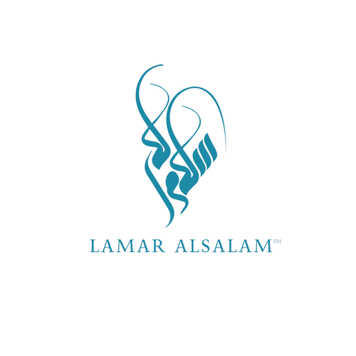 Arabic calligraphy design with the title 'Lamar Alsalam Arabic calligraphy'