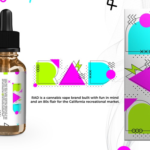 Neon design with the title 'Logo concept for RAD cannabis'