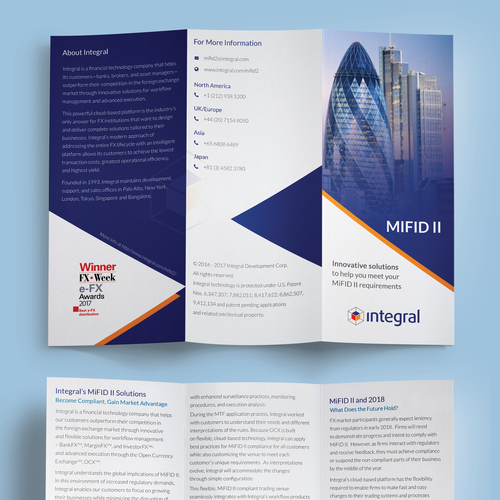 Orange design with the title 'Branded Brochure for FX Services'