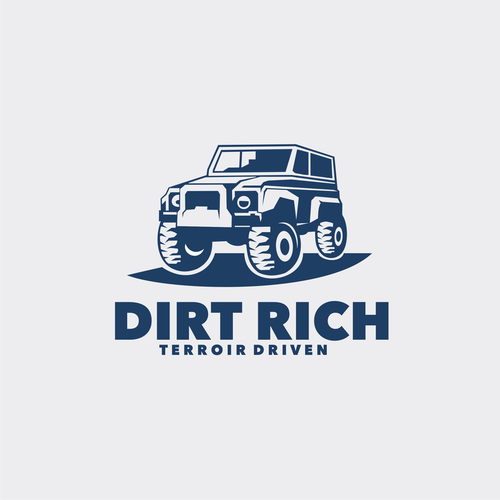 Dirty design with the title 'Dirt Rich Concept Logo'