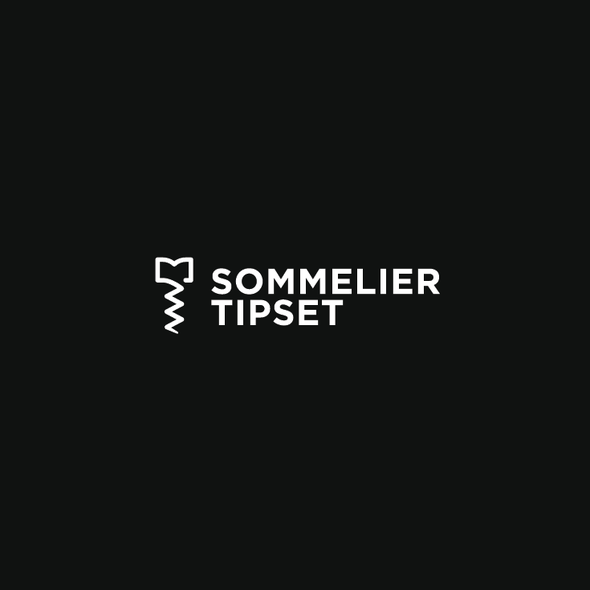 Corkscrew design with the title 'Sommelier Logo'