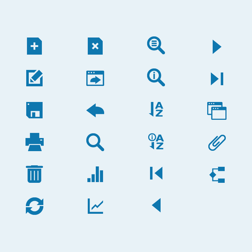 Flat design with the title 'Jeeves Information Systems Icon Design'