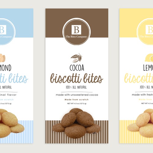 Biscuit packaging with the title 'Create new packaging that is both fun and sophisticated.'