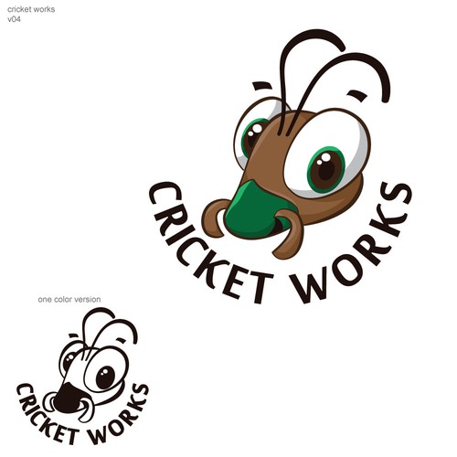 Cricket design with the title 'Logo - Cricket works'