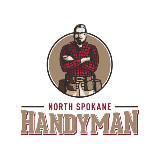 Handyman design with the title 'Handyman Character Logo'