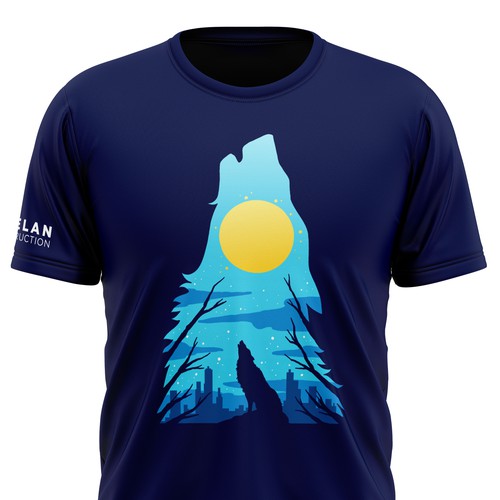 Wolf design with the title 'Whelan Construction Westcoast T-shirt Design'