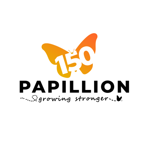 50 year anniversary logo with the title 'Papillion Nebraska Anniversary Logo'