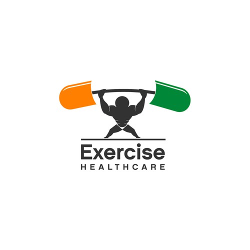 Pill logo with the title 'Exercise.Healthcare'