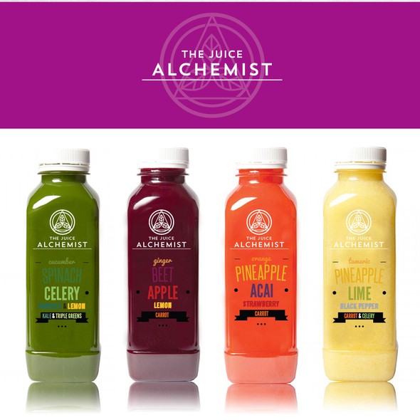 Juice brand with the title 'Pressed juice logo'