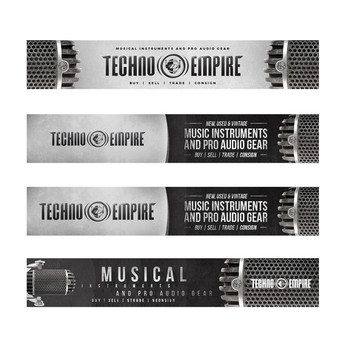 Ad design with the title 'Banner for Rock Star Music Store'