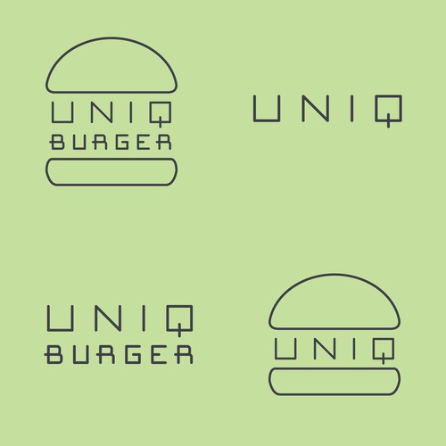 Plant-based logo with the title 'Unique monoline type & mark for food truck'