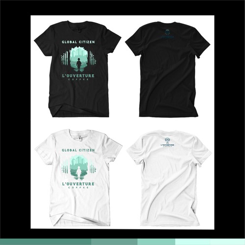 Coffee t-shirt with the title 'Design For L'OUVERTURE Coffee'