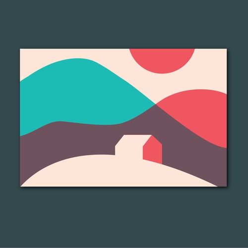 Minimal illustration with the title 'Minimal postcard illustration'