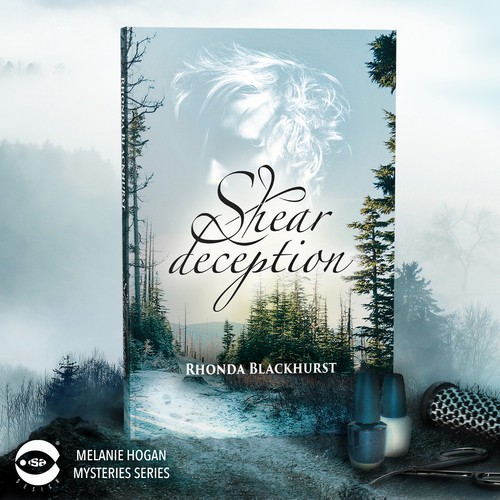 Novel book cover with the title 'Book cover for "Shear Deception" by Rhonda Blackhurst'