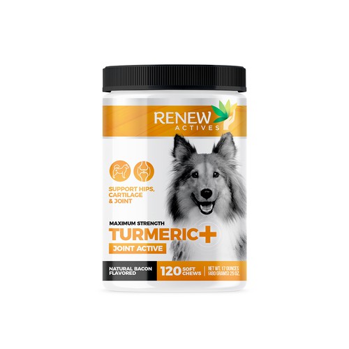 Natural label with the title 'Dog chew'