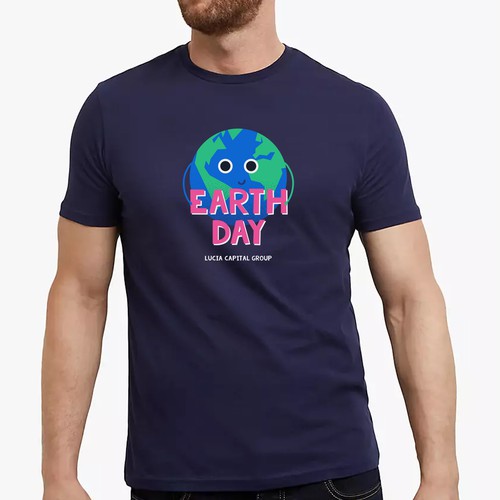 Earth t-shirt with the title ''Earth Day' clean-up event t-shirt'