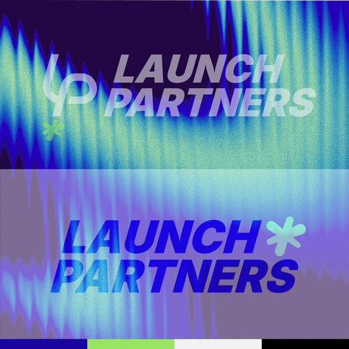 Manufacturing brand with the title 'Launch Partners Logo Concept'