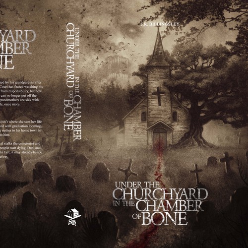 Gothic book cover with the title 'Under the Churchyard in the Chamber of Bone'