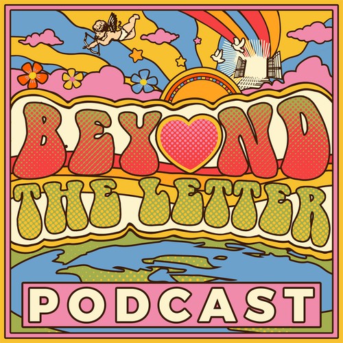 Bible design with the title 'Beyond the Letter Podcast cover'