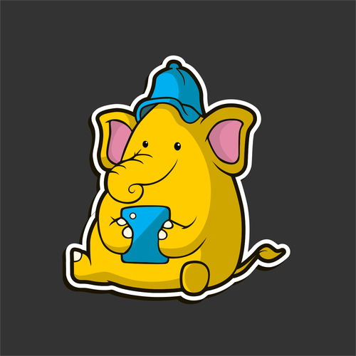 Sticker logo with the title 'Character logo concept for Tuli'