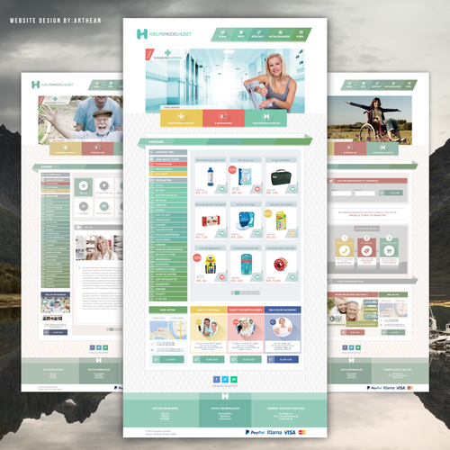 Medical website with the title 'Website design'