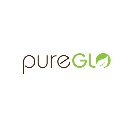 Pure logo with the title 'clean simple natural logo for beauty Brand'
