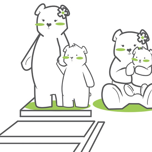 Bear illustration with the title 'Bear concept'