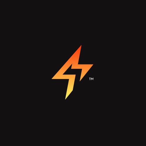 Lightning design with the title 'Logo design for Strike 4'