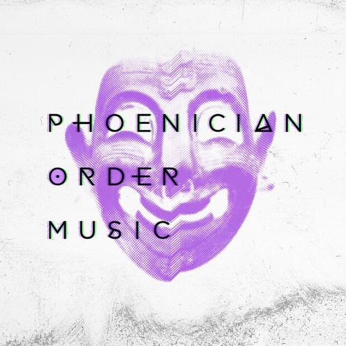 Glitch design with the title 'Phoenician Order Music'