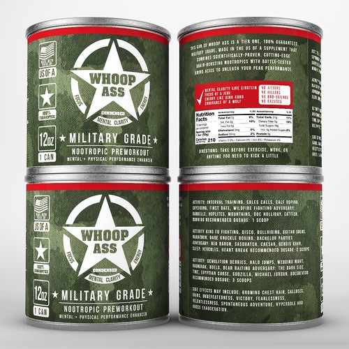 Fitness label with the title 'Modern package design concept for Whoop Ass'