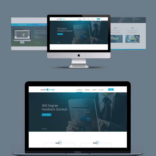 Software website with the title 'Website design'