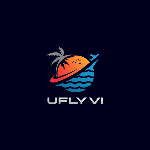 Airline and flight logo with the title 'ufly vi'