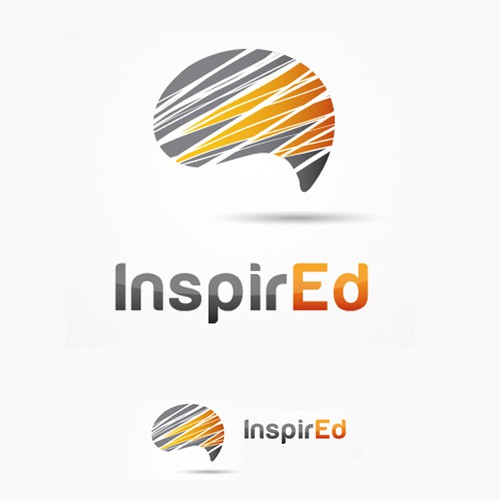 Thinking design with the title 'Brain logo'