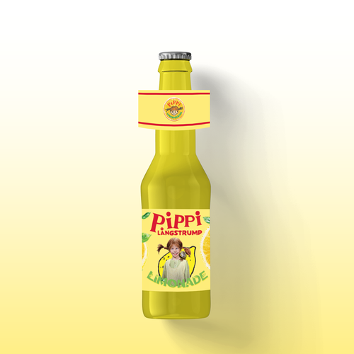 Lemon label with the title 'Pippi Label Design'