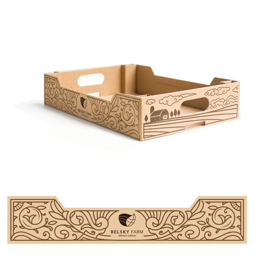 Agriculture packaging with the title 'Design minimalistic for fruit packaging'