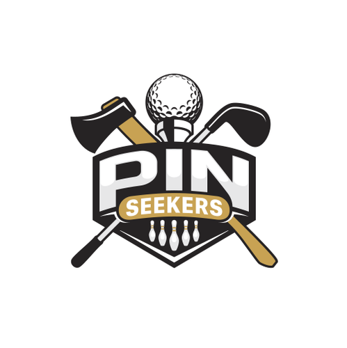 Axe design with the title 'Logo concept for Pin Seekers'