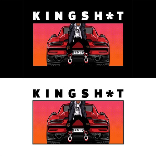 Pop art design with the title 'Lucid Gaming Sport Car'