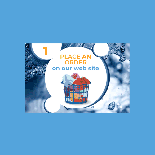 Laundry design with the title 'Animated banner'