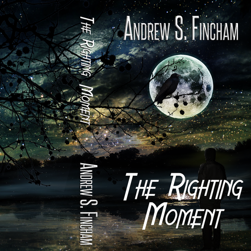 Romantic book cover with the title 'Book Cover for "The Righting Moment"'