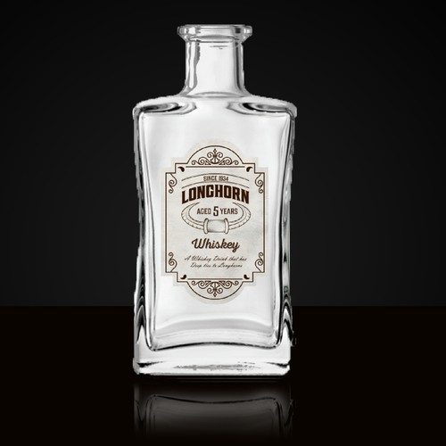 Whiskey packaging with the title 'Whiskey Bottle Design'