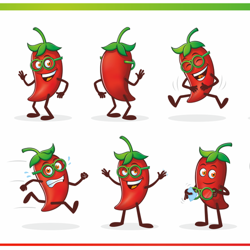 Chili pepper design with the title 'Chili Pepper Mascot'