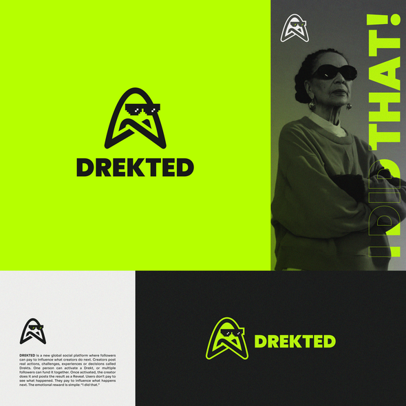 Influencer logo with the title 'DREKTED'