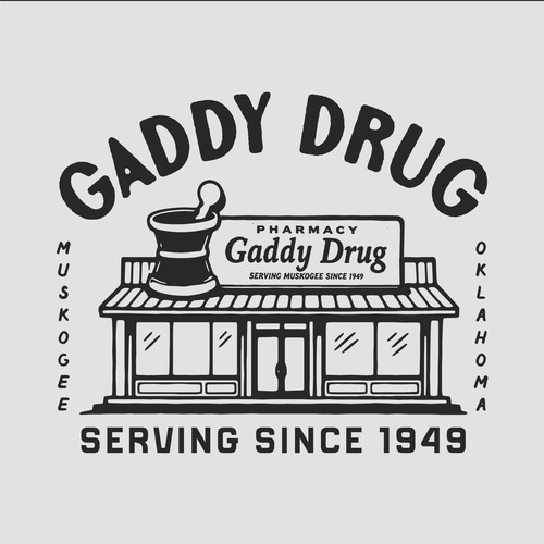 Medical t-shirt with the title 'Vintage illustration for Drug store'
