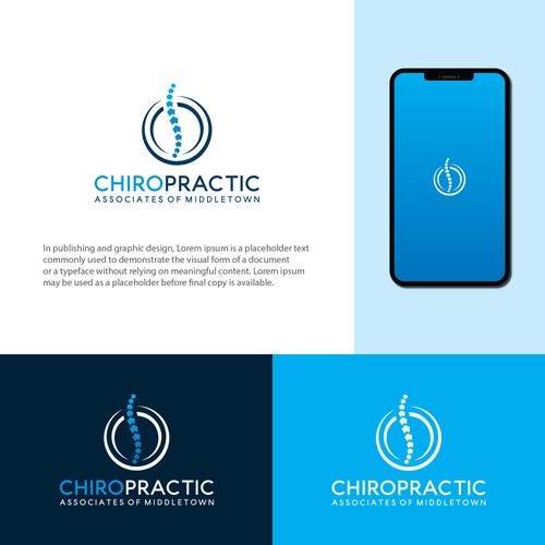Chiropractic logo with the title 'Logo Concept for Chiropractic'