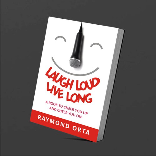 Comedy book cover with the title 'Book Cover Design for Laugh Loud'