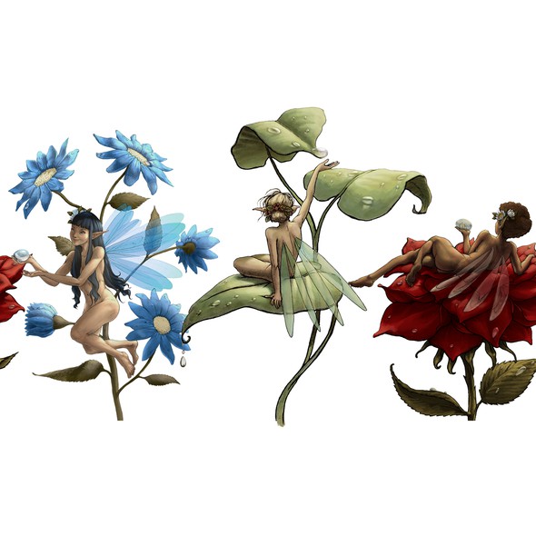 Fairy artwork with the title 'FAIRIES (AVAILABLE ILLUSTRATION)'